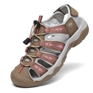 Women Sport Hiking Sandals Closed Toe Water Shoes D8322