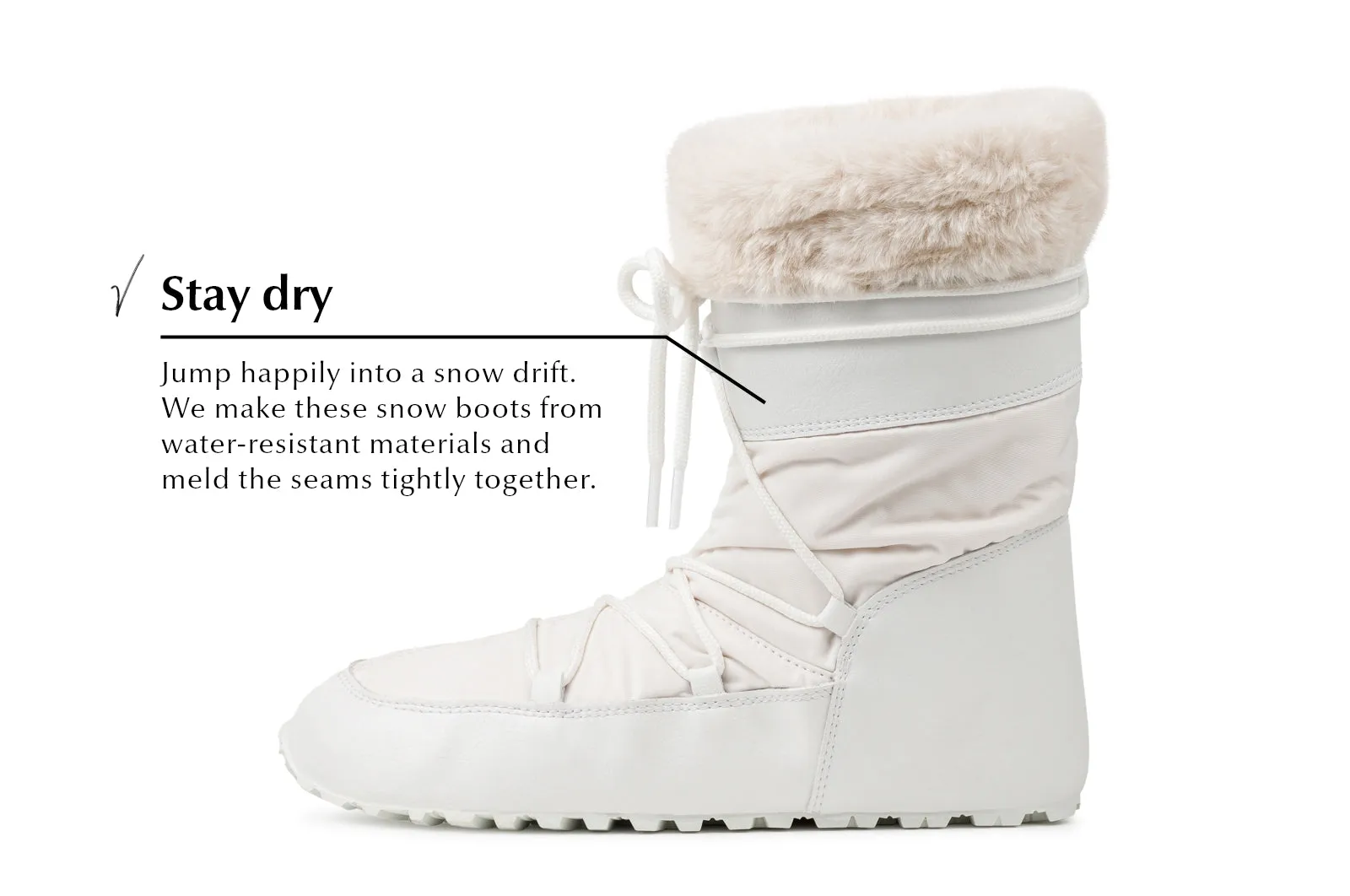 Women's Comfort snowboots Irbis Snow white