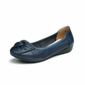 Women's Leather Flat-Heeled Shoes