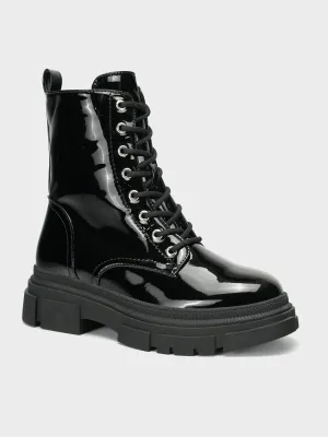 Womens "CEPOS"Laced Up Round Toe Boots