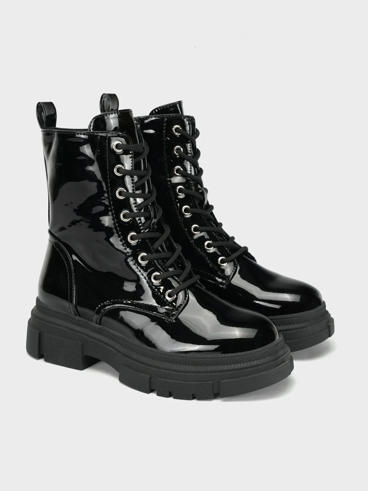 Womens "CEPOS"Laced Up Round Toe Boots