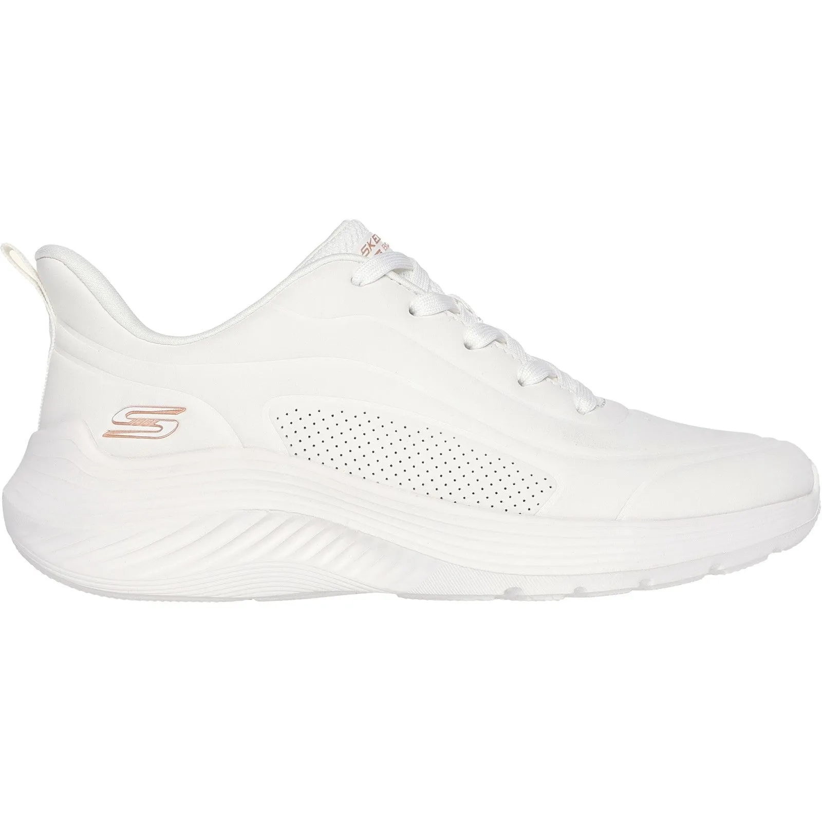 Women's Wide Fit Skechers 117483 Bobs Sport Squad Waves Trainers