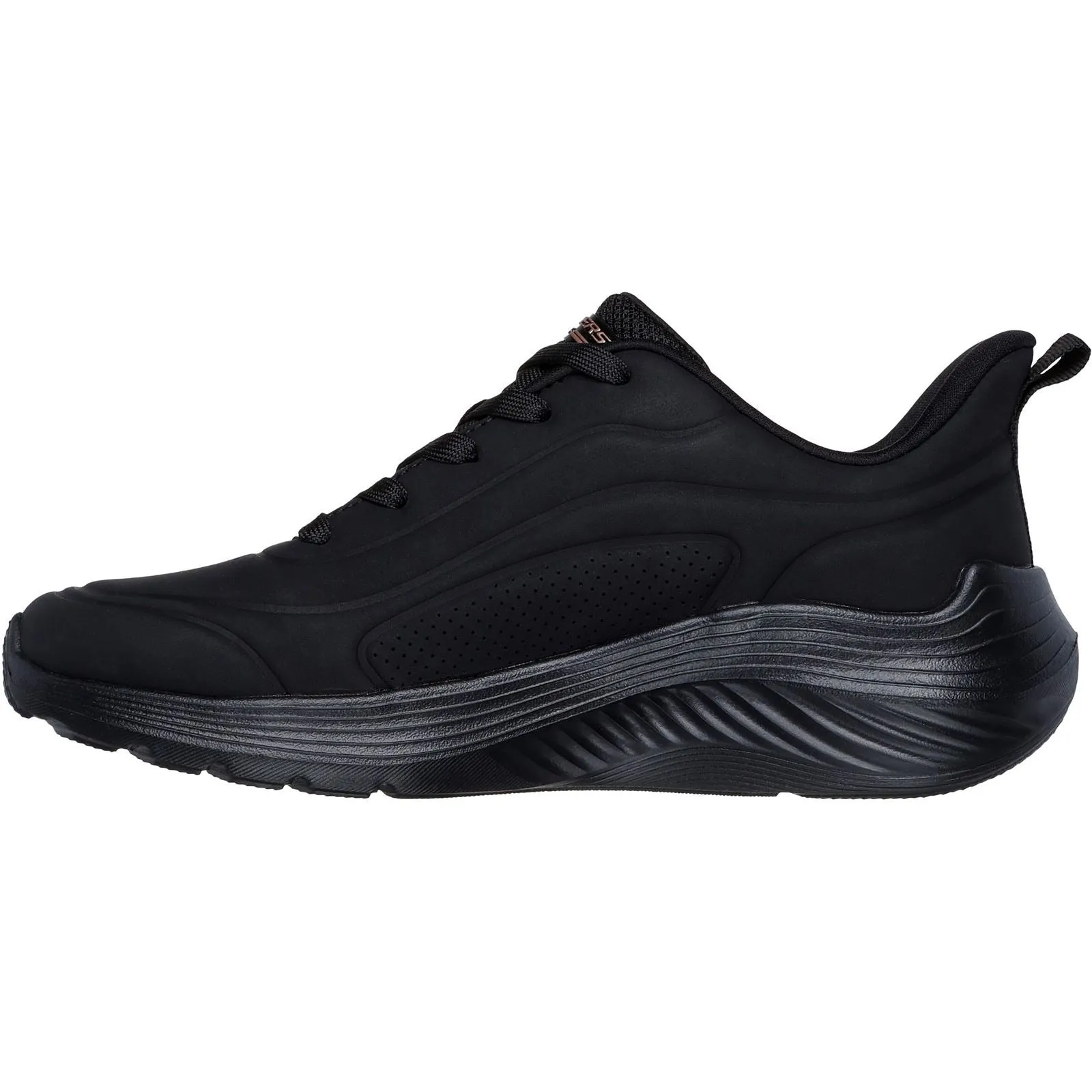 Women's Wide Fit Skechers 117483 Bobs Sport Squad Waves Trainers