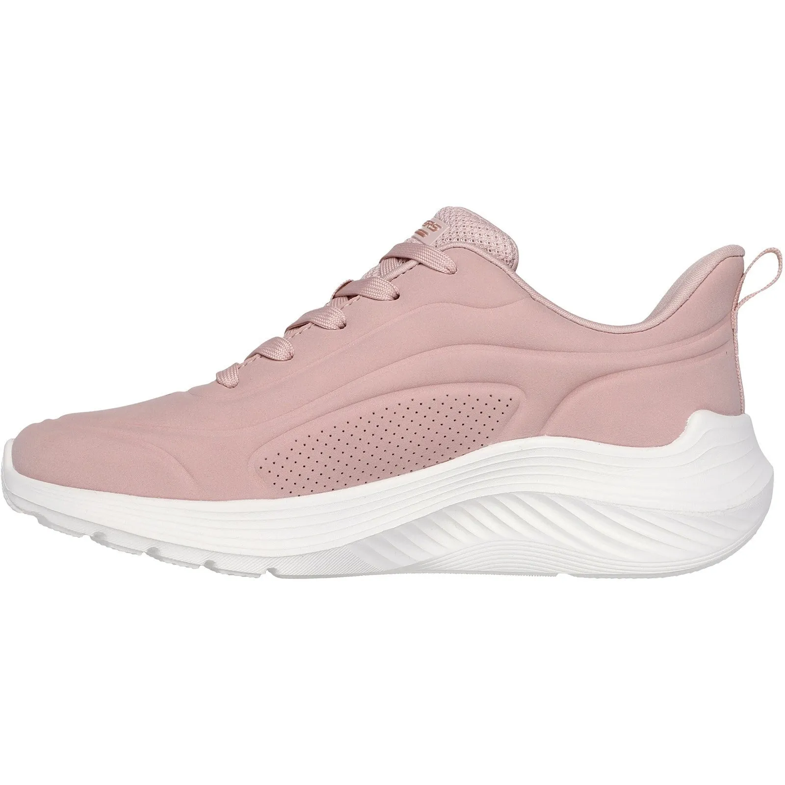Women's Wide Fit Skechers 117483 Bobs Sport Squad Waves Trainers