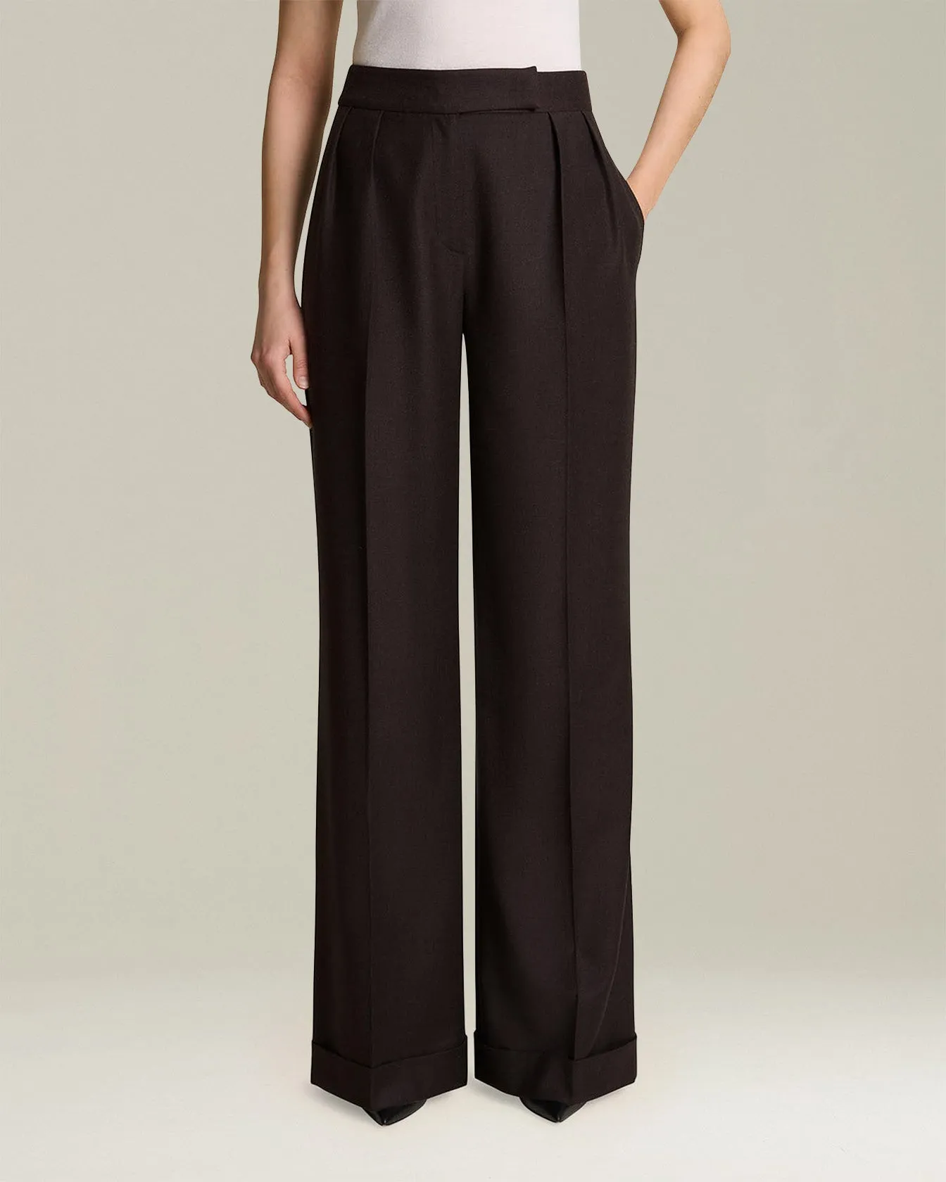 WOOL PALAZZO TROUSERS